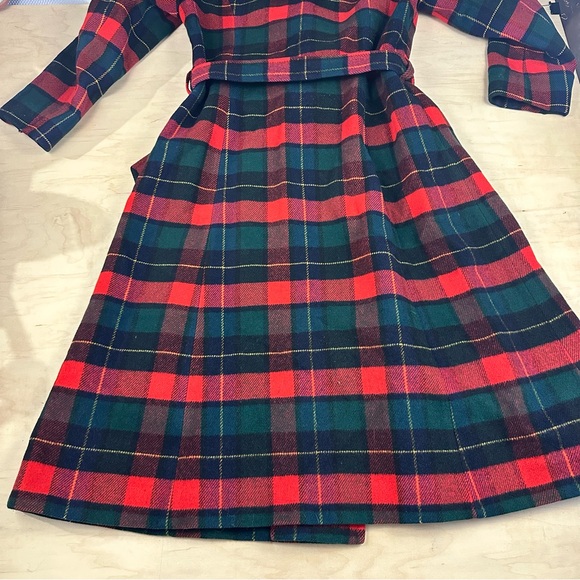 Vintage Pendleton Red and Green Plaid 100% wool Coat - Picture 4 of 14